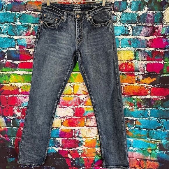 1897 Straight Denim Jeans Ryan Size 33 x 34 - Picture 1 of 11